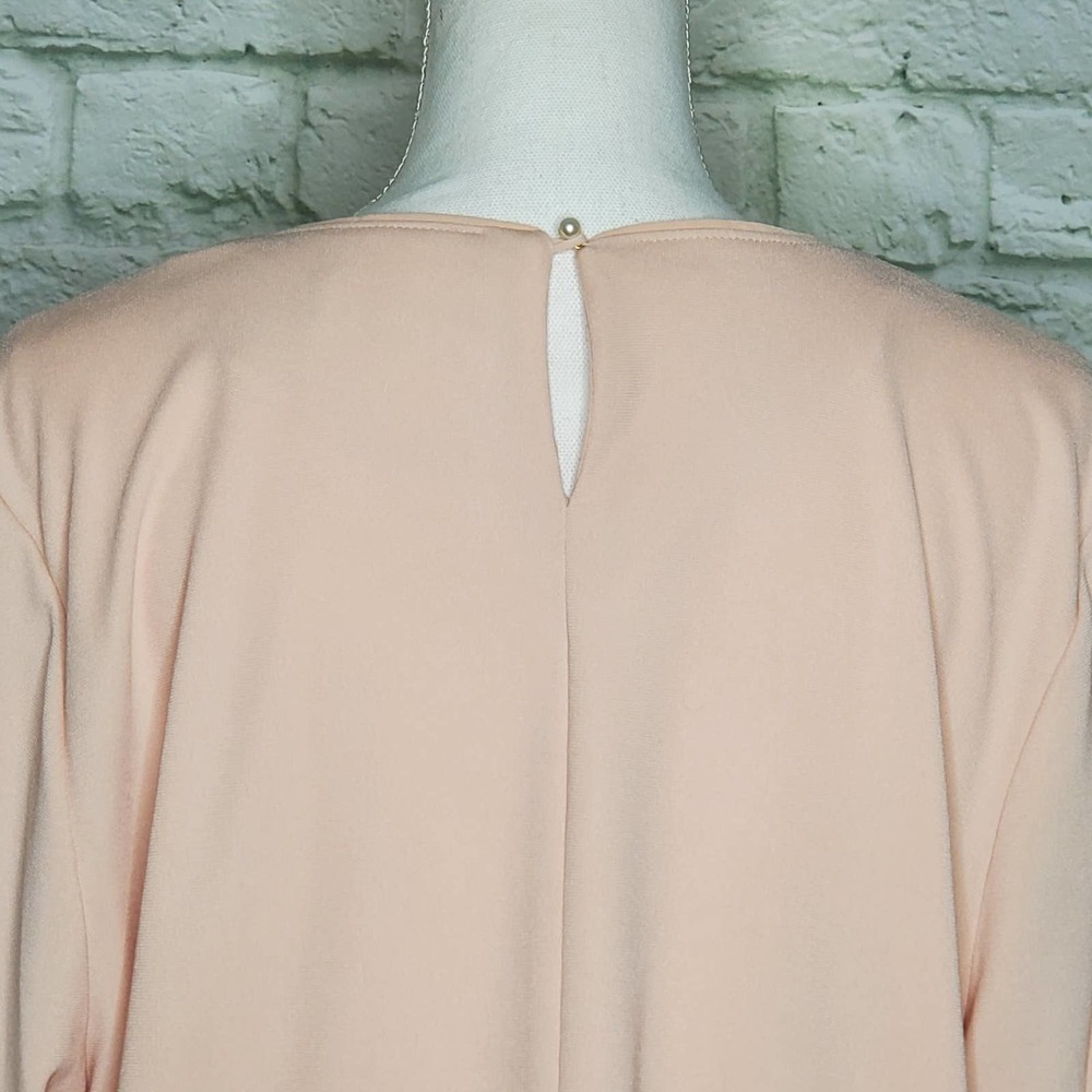 Karl Lagerfeld Paris Bell Sleeve Top in Blush XL - Picture 7 of 9